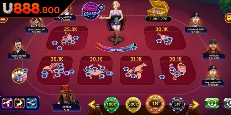 Sảnh WM U888 - Điểm Đến Uy Tín Cho Người Mê Game Trực Tuyến 3 Bầu Cua Tôm Cá hấp dẫn